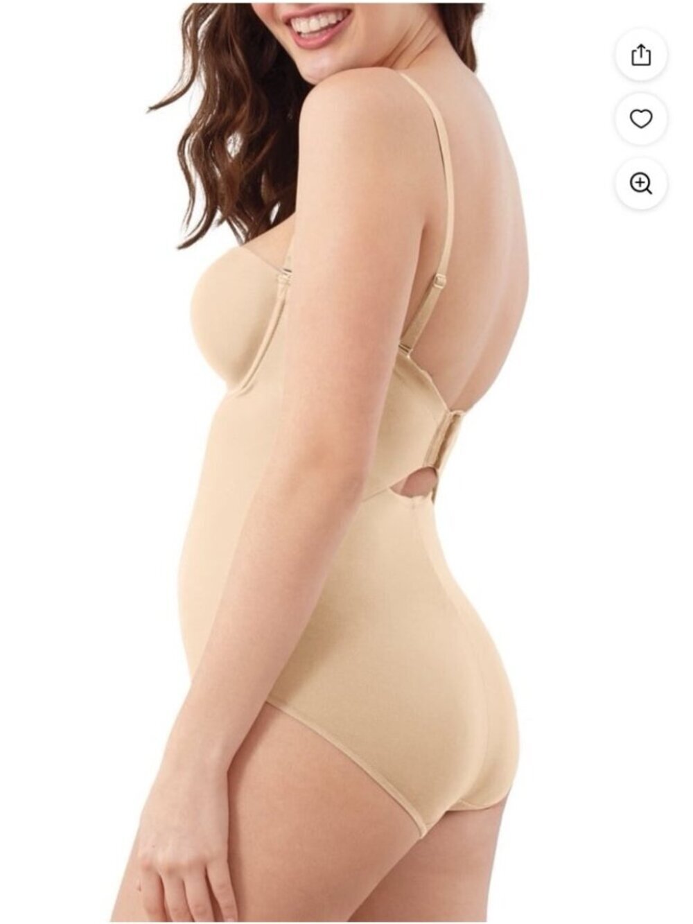 NEW Maidenform Strapless Bodybriefer Bodyshaper Shapewear 36D Nude Underwire NWT
